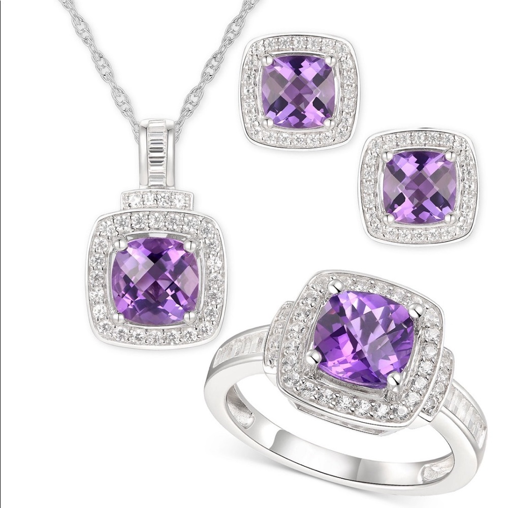 3-Pc. Amethyst Jewelry Set